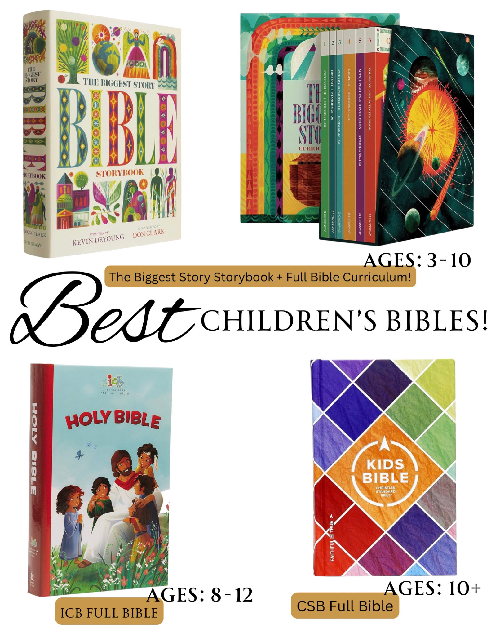 Some of my favorite Kids Bible to use because the versions are easy to understand and still biblically accurate! They are awesome building blocks! #LTKKids #Bibles #Books #Kids 