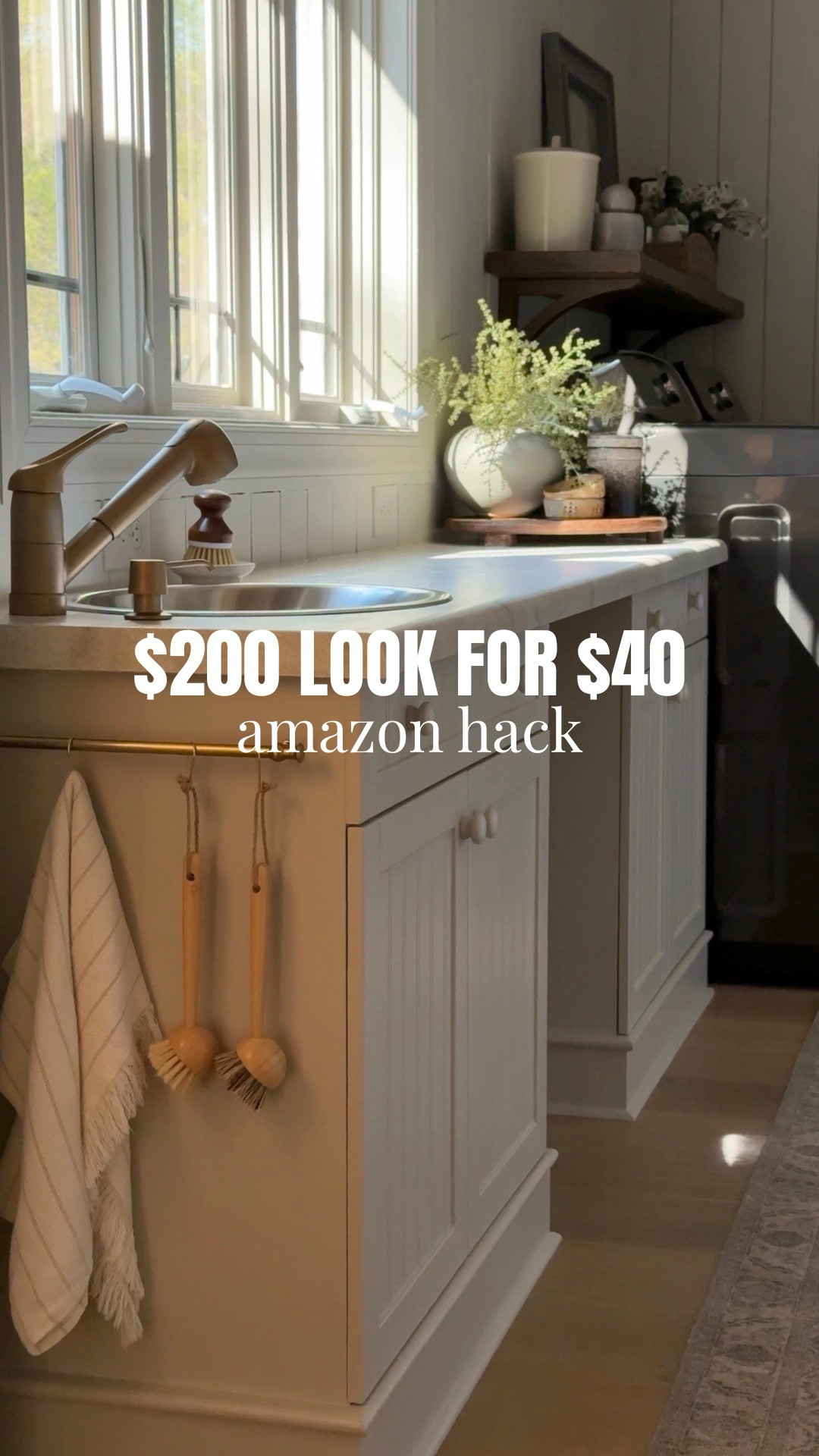 Laundry room decor | home hack | kitchen rail | rail system | amazon find | affordable home decor | design on a budget

#LTKHome #LTKSaleAlert