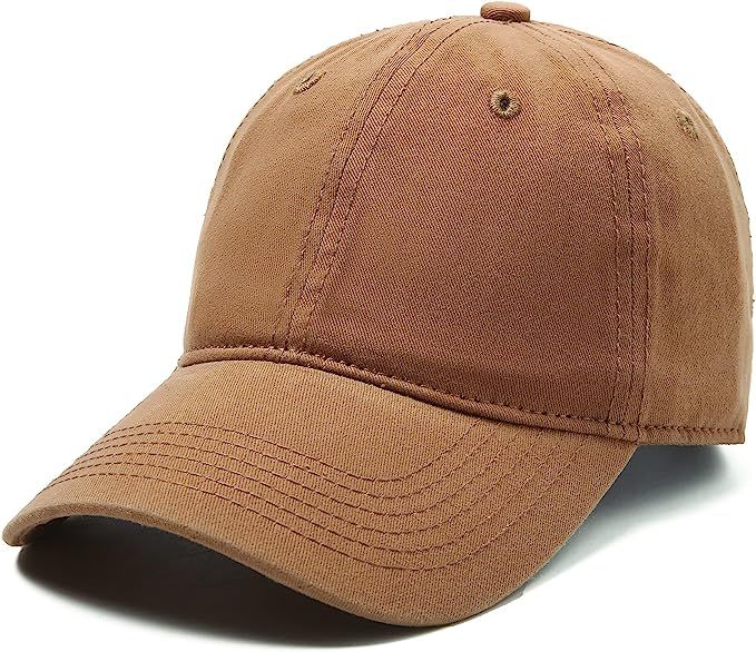 Lanzom Men Women Adjustable Baseball Cap Vintage Cotton Washed Distressed Hats Twill Plain Dad Ha... | Amazon (US)