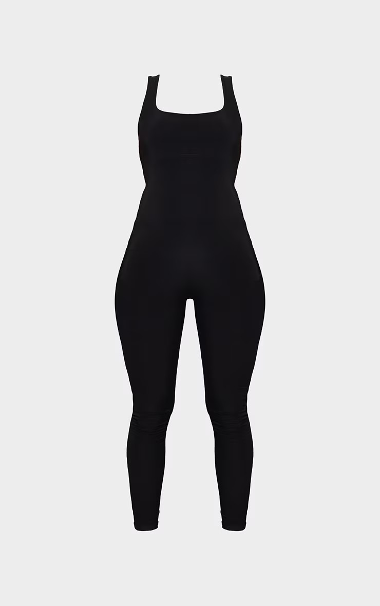 Maternity Black Slinky Jumpsuit | PrettyLittleThing US