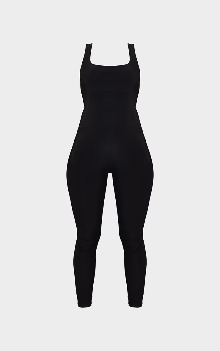 Maternity Black Slinky Jumpsuit | PrettyLittleThing US