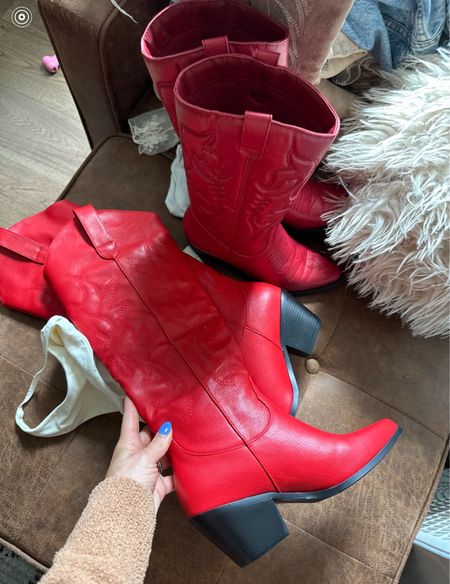 Red cowboy boots I found and have loved from Amazon 

Country concert outfit 
Summer outfit 
Cowboy boots 

#LTKShoeCrush #LTKStyleTip #LTKFindsUnder50