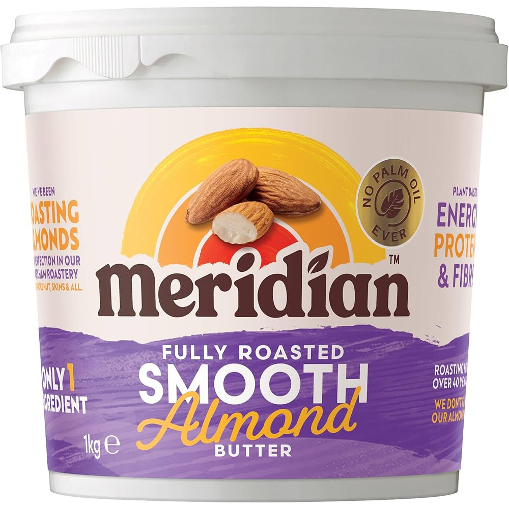 Meridian - Smooth Almond Butter 1kg | Natural Nut Butter, No Palm Oil, No Added Sugar, High in Mo... | Amazon (UK)