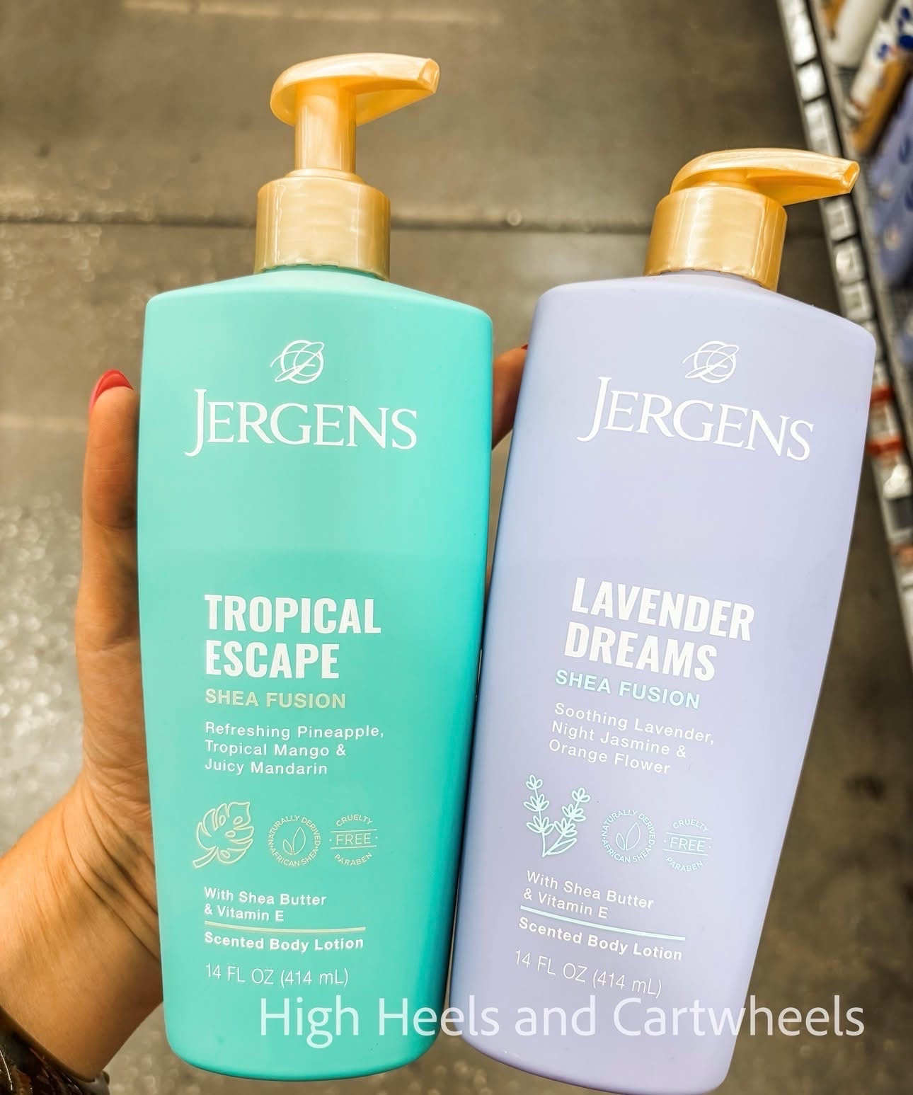 New Shea Fushion lotion from Jergens. I bought Tropical Escape and it smells so good!!! More below 👇