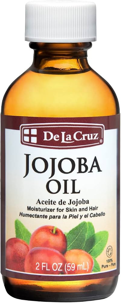 De La Cruz 100% Pure Cold-Pressed Golden Jojoba Oil - Organic Jojoba Oil for Hair and Skin - 2 FL... | Amazon (US)