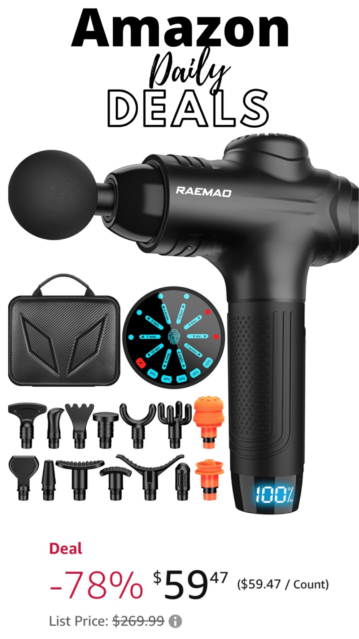 Highly rated massage gun on major markdown! Great gift idea!! 

#LTKfit #LTKsalealert #LTKHoliday