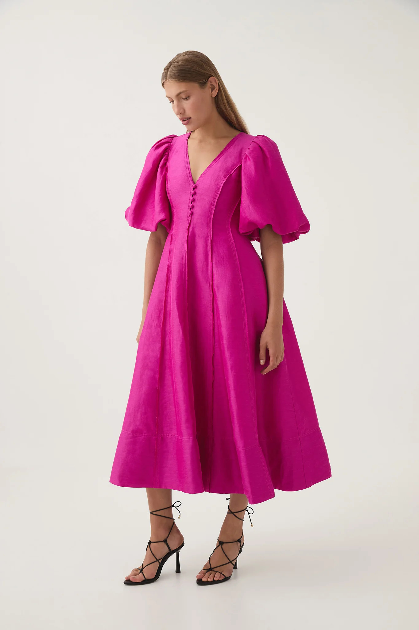 Dusk Puff Sleeve Midi Dress | aje. (US, UK, Europe, ROW)
