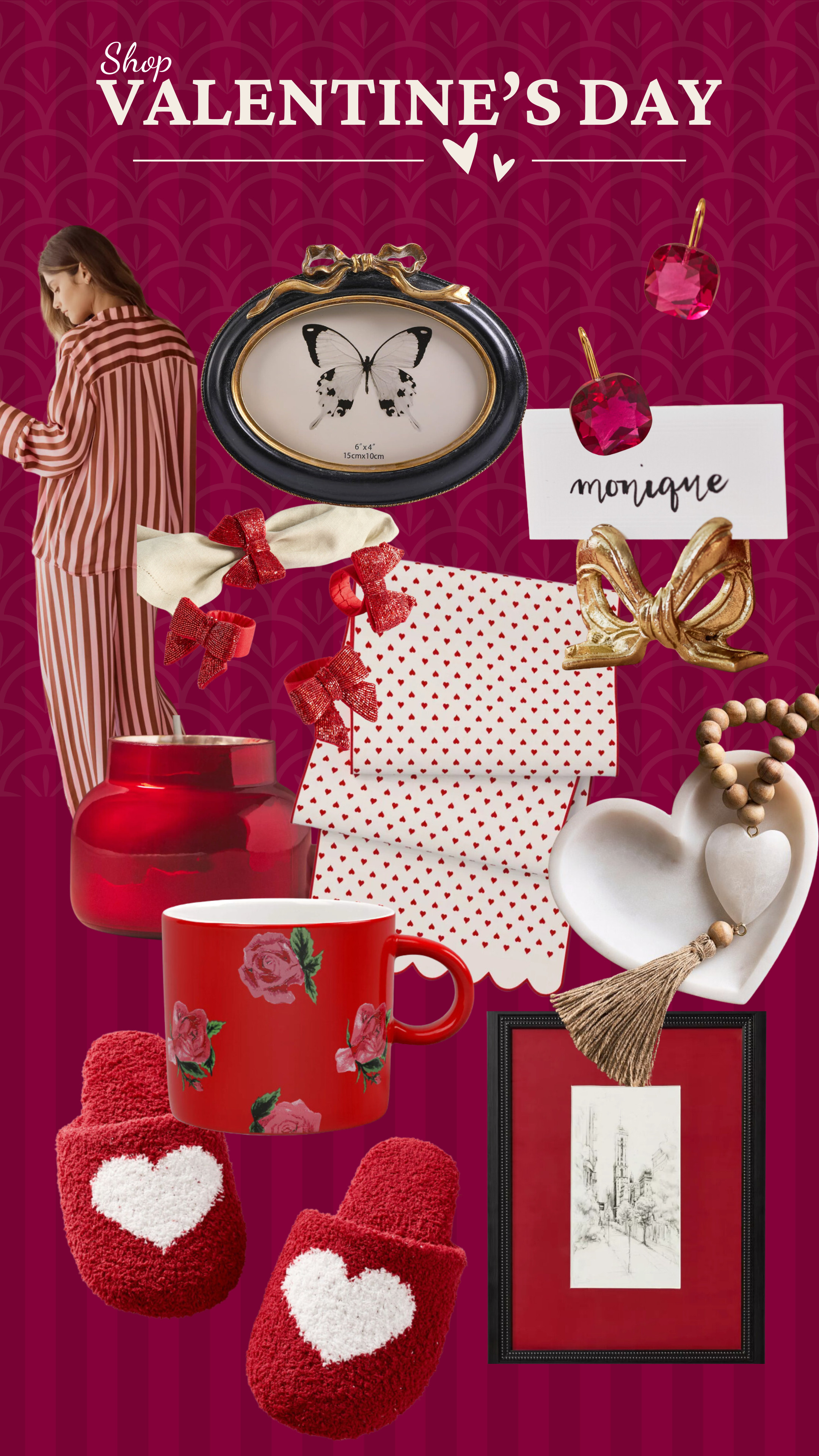 Love is in the details! 🥰 Whether you're prepping for a cozy night in or looking for the perfect gift, these Valentine’s Day finds are sure to set the mood. From romantic mugs and heartwarming décor to stylish accents, there’s something for every kind of love story. 

Valentine’s Day Gifts
Romantic Décor
Heart-Shaped Accessories
Cozy Slippers
Red & Pink Aesthetic
Floral Mug
Holiday Table Setting
Jewelry & Trinkets
Unique Artwork
DIY Valentine Ideas 

 #LTKGiftGuide #LTKSeasonal #LTKHome
