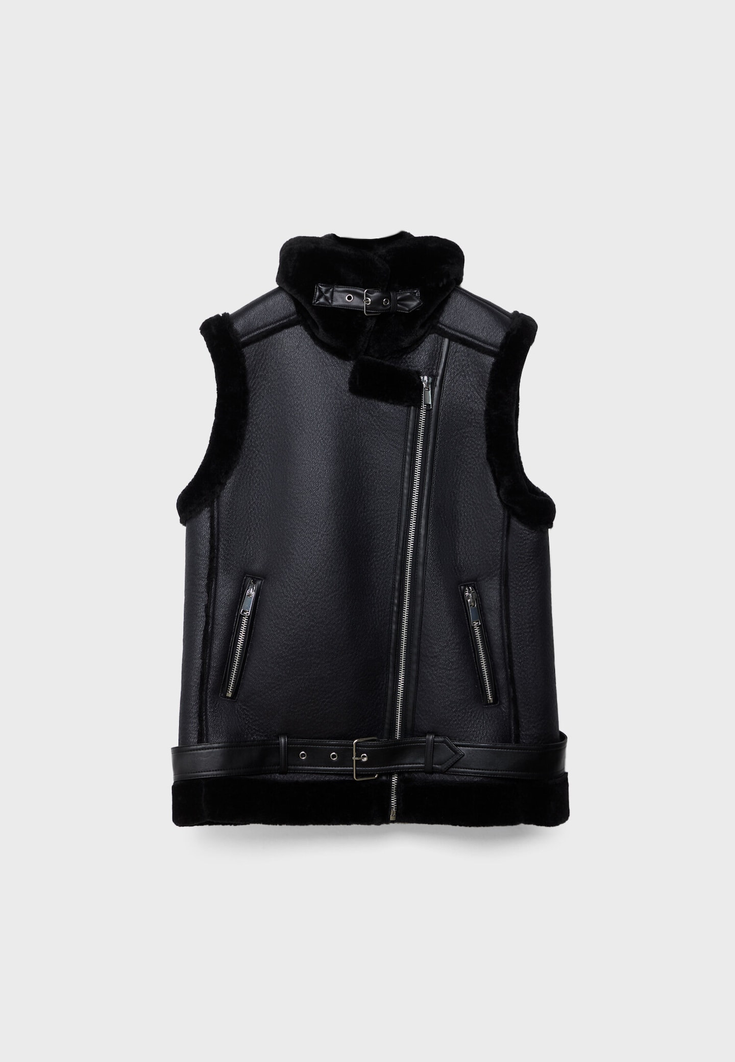 Double-faced gilet met riem - Mode voor dames | Stradivarius Netherlands | Stradivarius (NL)