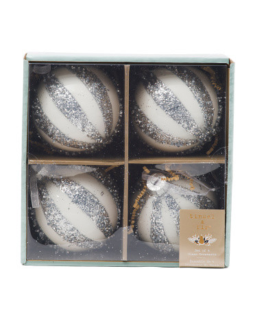 4pk Glass Ornaments | TJ Maxx