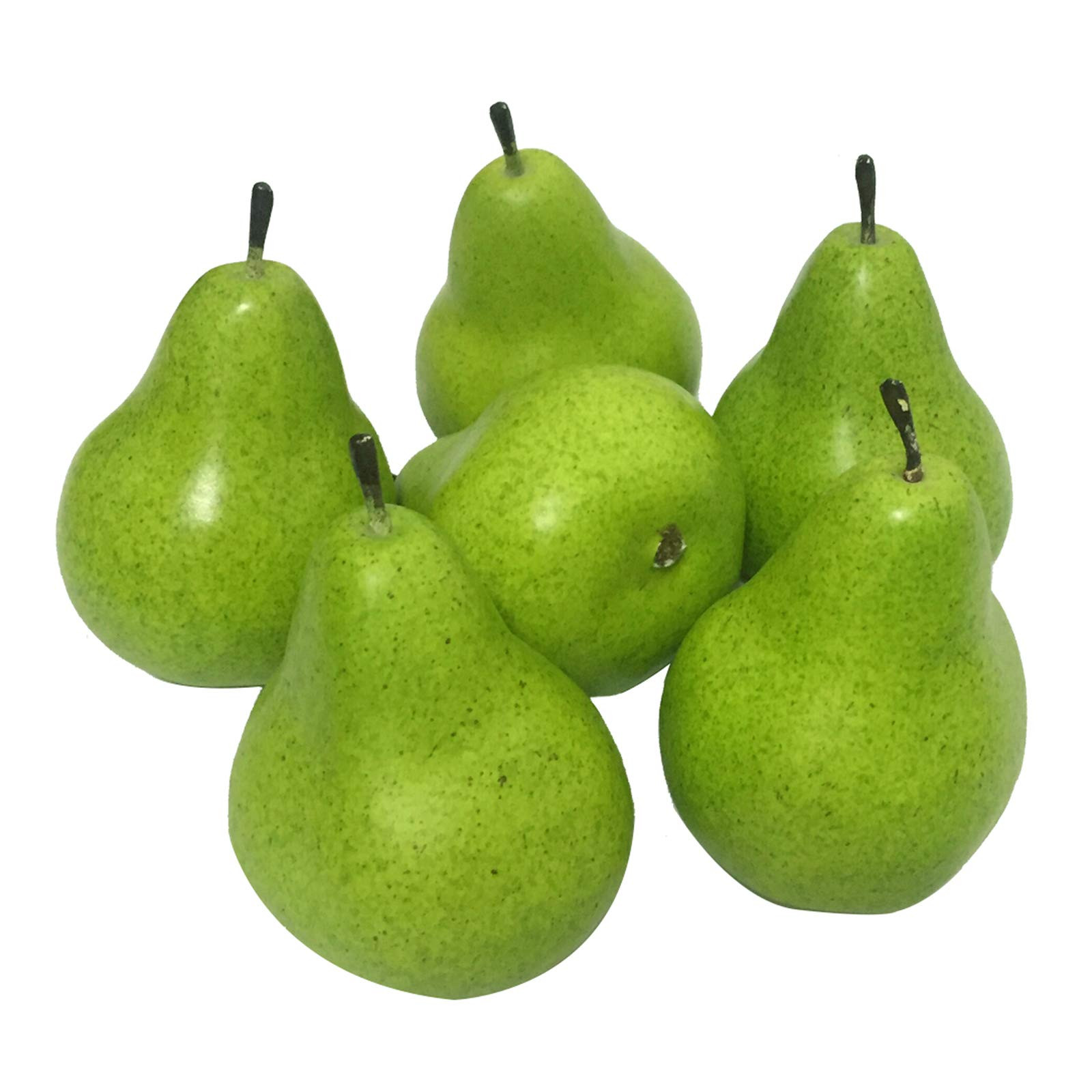 J-Rijzen 6pcs Fake Pears Artificial Fruits Vivid Green Pear for Home Fruit Shop Supermarket Desk ... | Amazon (US)