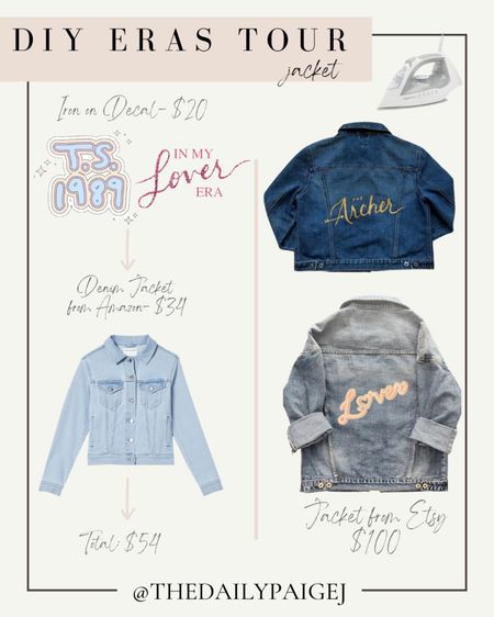 The Taylor Swift Eras tour jackets are all over and such a cute piece to add to any outfit, but some of them are ranging $100 and over. I’ve linked a lot of great budget friendly options, but for the Taylor Swift Concert, there’s always the option to do it yourself! The budget friendly option is to buy an iron on from Etsy or Amazon that range from $8-$20. Add these patches to an existing jacket or purchase a denim jacket for under $40 on Amazon. You have the perfect look a like jacket for under $60. And you’re ready to go see Taylor swift! 

Swiftie, Concert, Stadium Bag, Taylor Swift Concert, Lavender Haze, Concert outfit, Taylor Swift Concert Outfit, Lover Concert, Taylor Swift Eras, Taylor’s Version, Champagne Problems

#LTKFind #LTKstyletip #LTKFestival