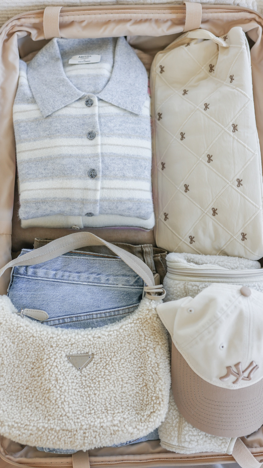 Pack with me! 

Packing, packing tips, beis luggage, pack my luggage, Amazon finds, Amazon travel finds, pack my toiletries, hair tools organizer, Aritzia sweater, Miu Miu boots, Abbode pouch, travel pouches, packing pouches 

#LTKSaleAlert #LTKdayinmylife #LTKTravel