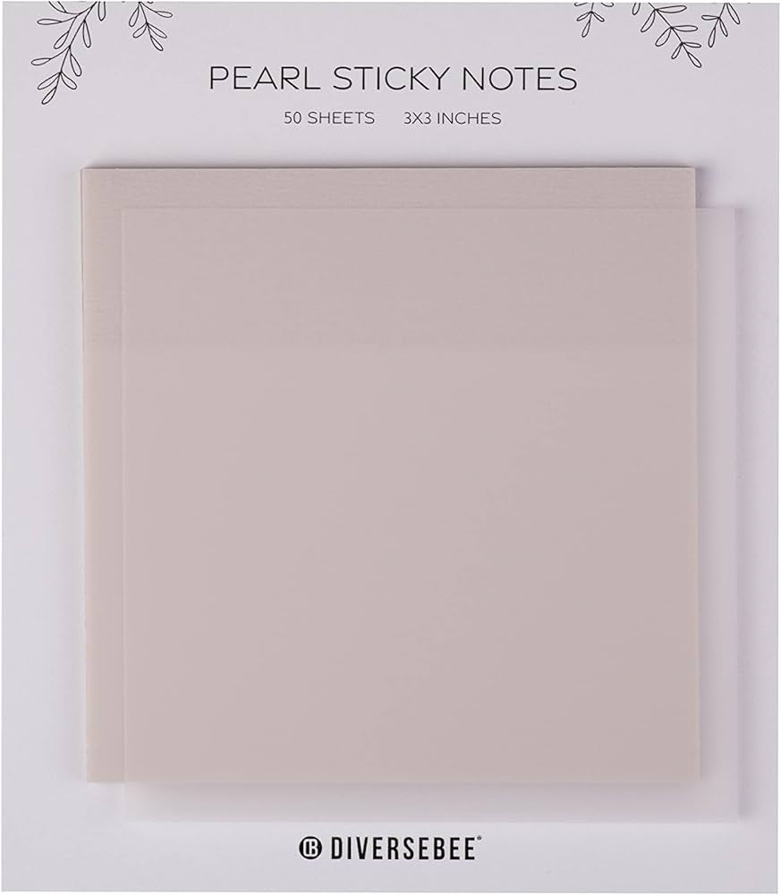 DiverseBee 50 Sheets Pastel Transparent Sticky Notes, 3x3” Clear Sticky Tabs, Translucent Page ... | Amazon (US)