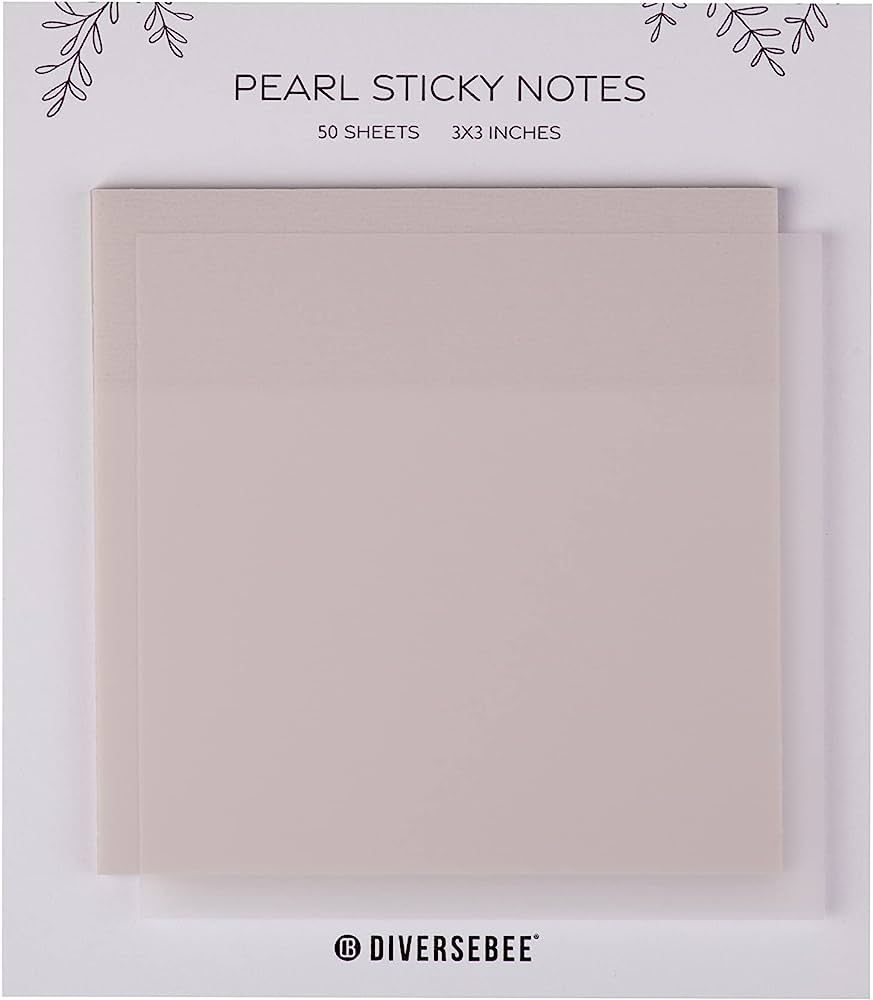 DiverseBee 50 Sheets Pastel Transparent Sticky Notes, 3x3” Clear Sticky Tabs, Translucent Page ... | Amazon (US)