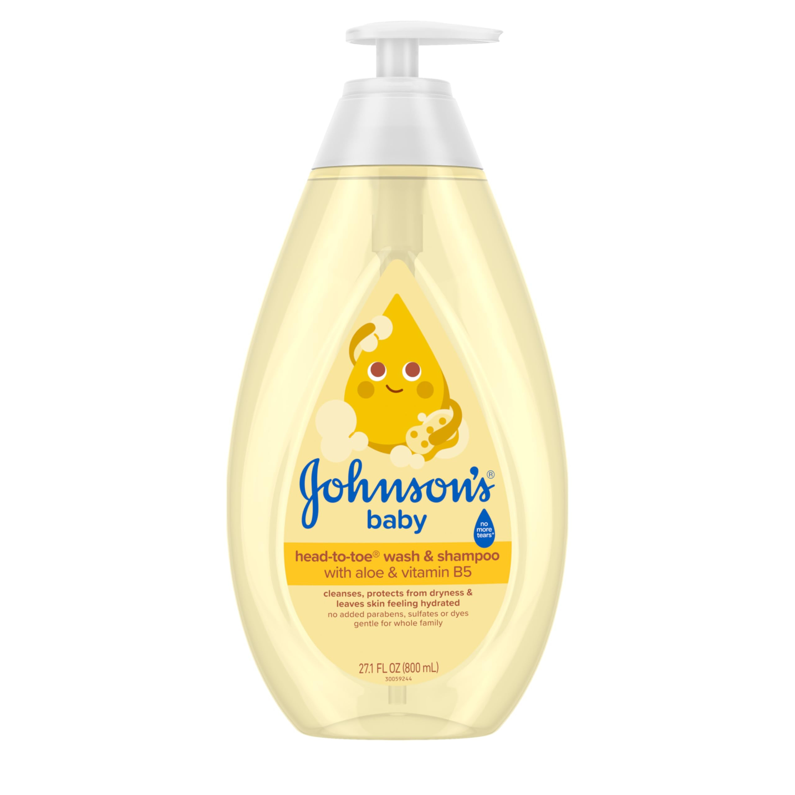 Johnson's Baby Head-To-Toe Baby Wash & Shampoo + Aloe & Vitamin B5, 2-in-1 Bath Wash Gently Clean... | Amazon (US)