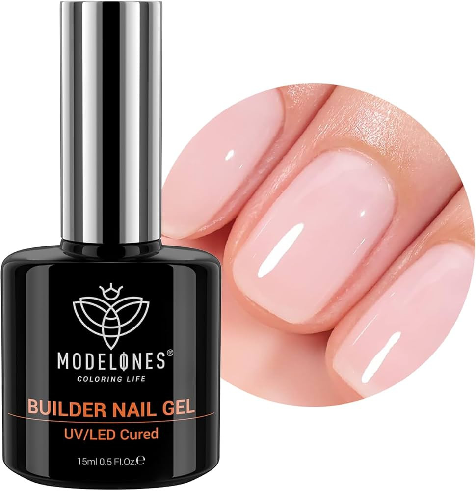 modelones Builder Nail Gel, 8-in-One Cover Nude Builder, LED Lamp Cured Thickening Apex Building ... | Amazon (US)