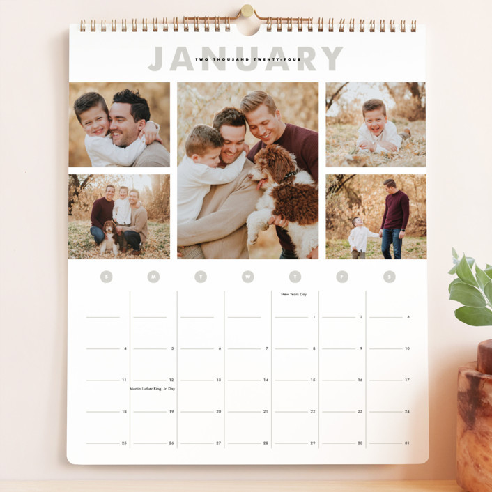 "Big Month" - Customizable Photo Calendars in Gray or White by Alston Wise. | Minted