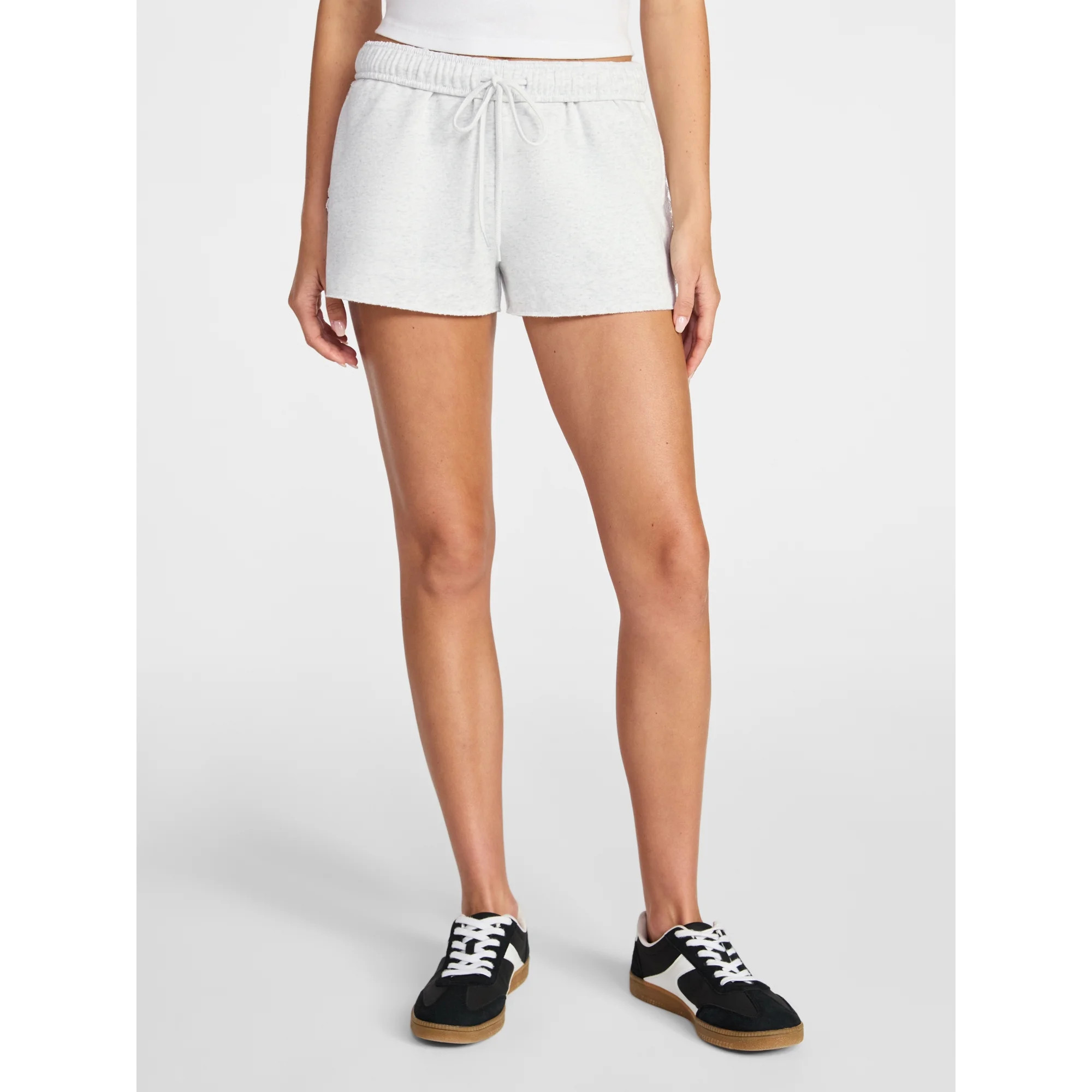 No Boundaries Foldover Shorts with Lace Trim, 2'' Inseam, Women's XXS-XXL | Walmart (US)