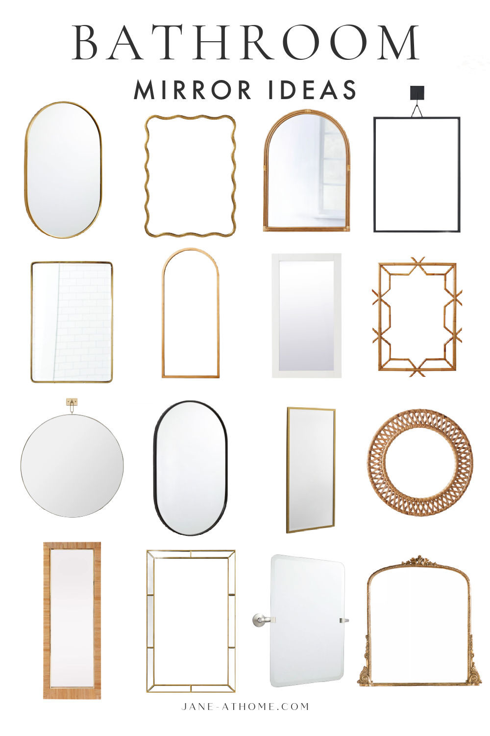 Beautiful bathroom mirror ideas and trends for 2025, with bathroom wall mirrors, vanity mirrors, round mirrors, wavy mirrors, brass mirrors, frameless mirrors, mixed metals, hinged mirrors, and floor mirrors, perfect for a master bathroom, powder room, half bath, or small full bathrooms

 

 

#LTKSeasonal #LTKHome #LTKSaleAlert
