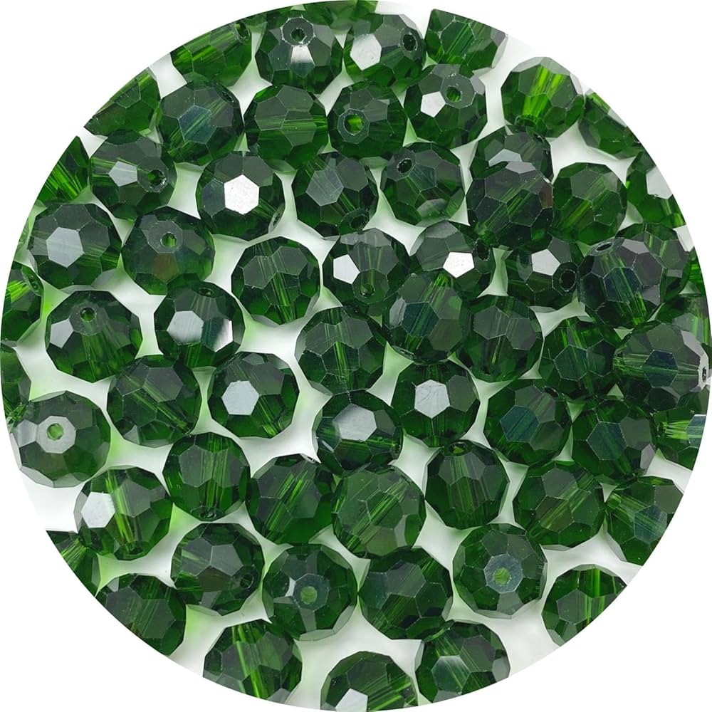 70pcs 10mm Faceted Crystal Glass Beads Round Spacer Beads for Jewelry Making DIY Craft Making Nec... | Amazon (US)