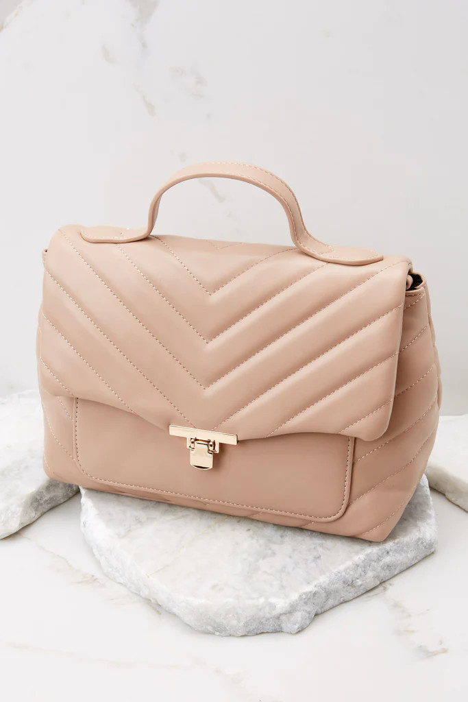 Let's Catch Up Beige Bag | Red Dress 