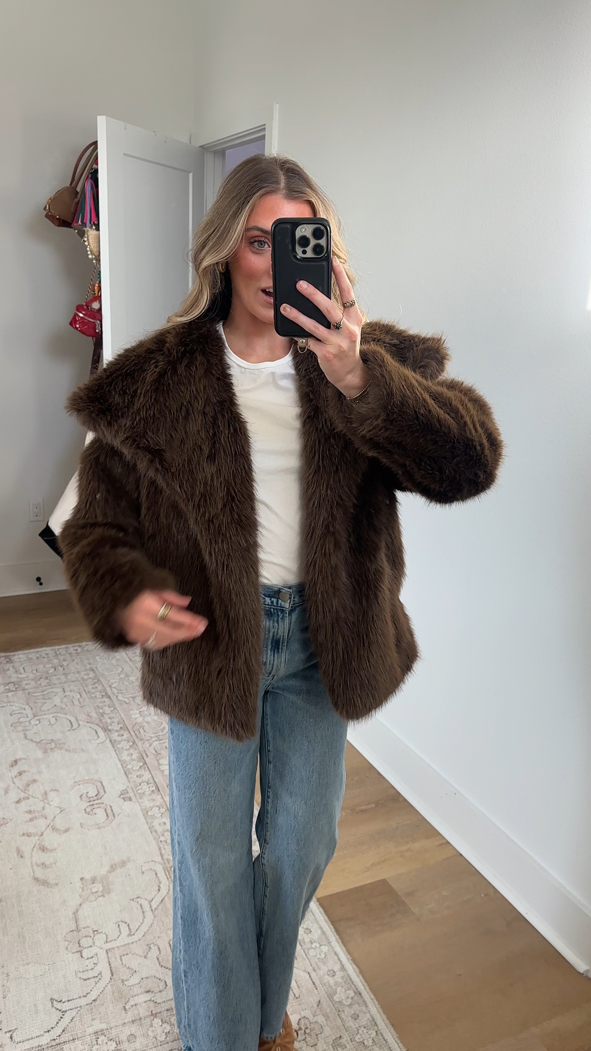 Amazon size small Cicy Bell Womens Faux Fur Coat Winter Shaggy Casual Oversized Lapel Jackets Warm Fuzzy Outerwear

#LTKSeasonal #LTKSaleAlert #LTKootd