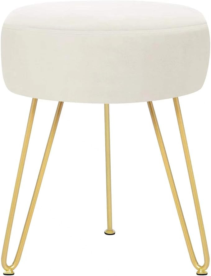 GERANT Multifunctional Vanity Stools - Velvet Round Ottoman Modern Dressing Stool -Upholstered Fo... | Amazon (US)