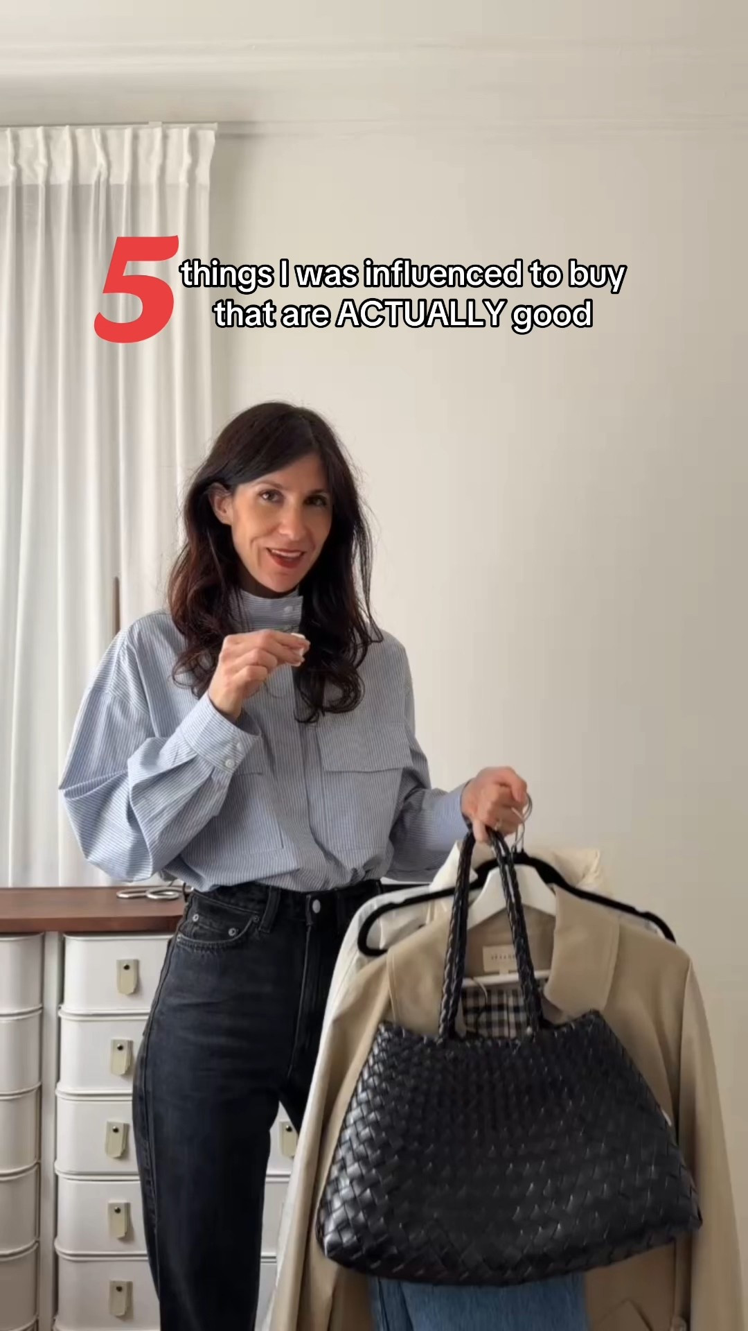 Five things I was influenced to buy which are actually good

Henne Valentina jeans
Sezane Clyde trench
Dragon diffusion bag
UNIQLO U windbreaker 
Tibi Winslow pant