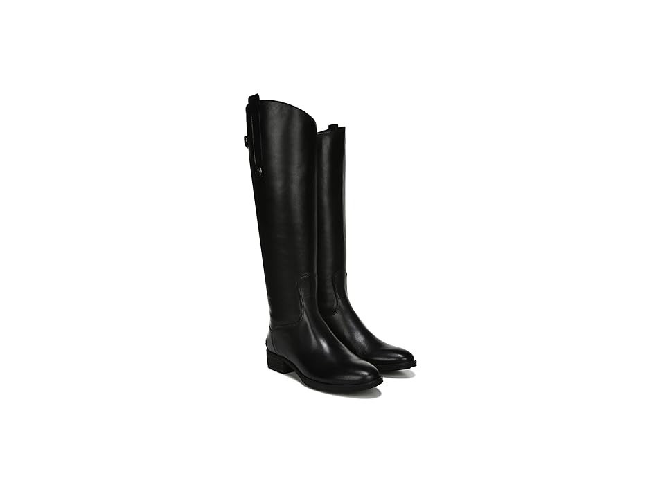 Sam Edelman Penny Leather Riding Boots Women's Zip Boots Black : 9.5 M | Zappos
