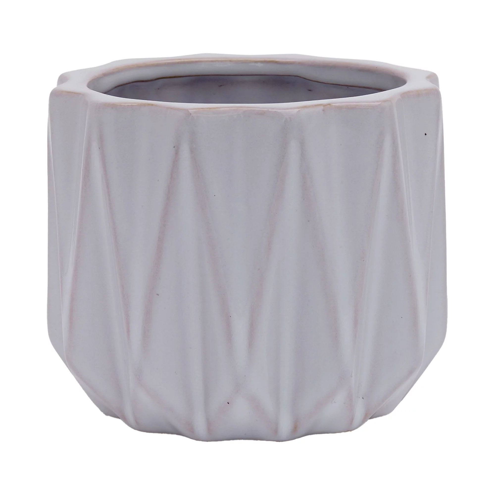 Better Homes & Gardens Pottery 5" Devi Round Ceramic Planter, White | Walmart (US)