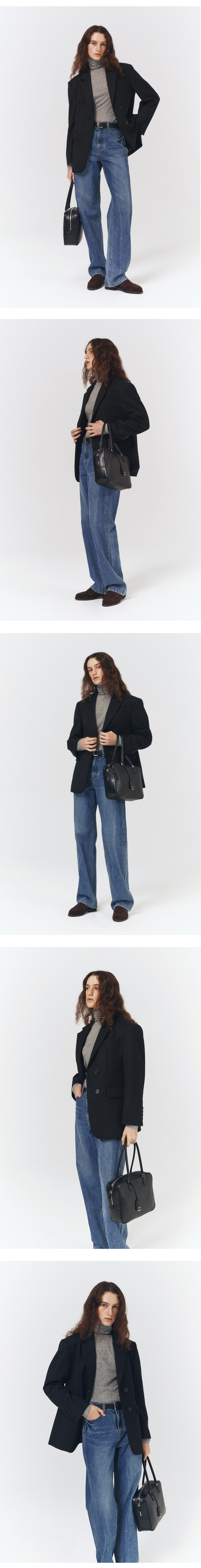 Essential 2 Button Wool Blazer (Black) | W Concept (US)