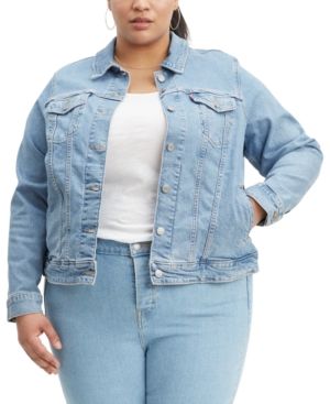 Levi's Trendy Plus Size Trucker Denim Jacket | Macys (US)