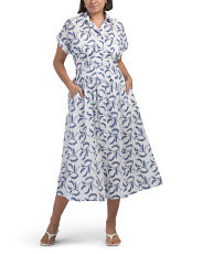 Embroidered Maxi Shirt Dress | TJ Maxx