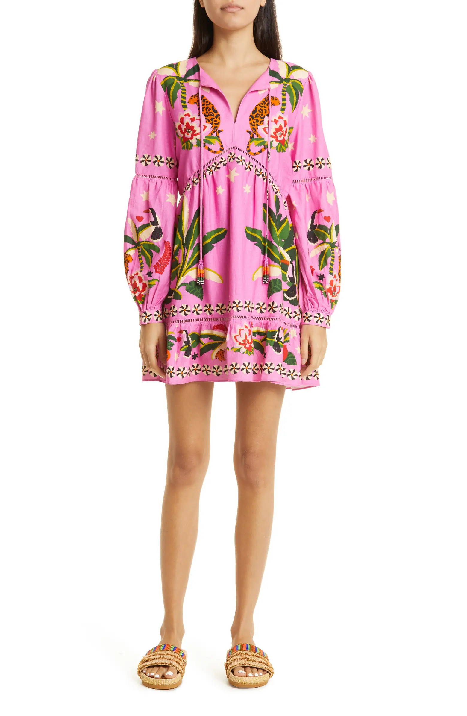 Leopard Forest Long Sleeve Dress | Nordstrom
