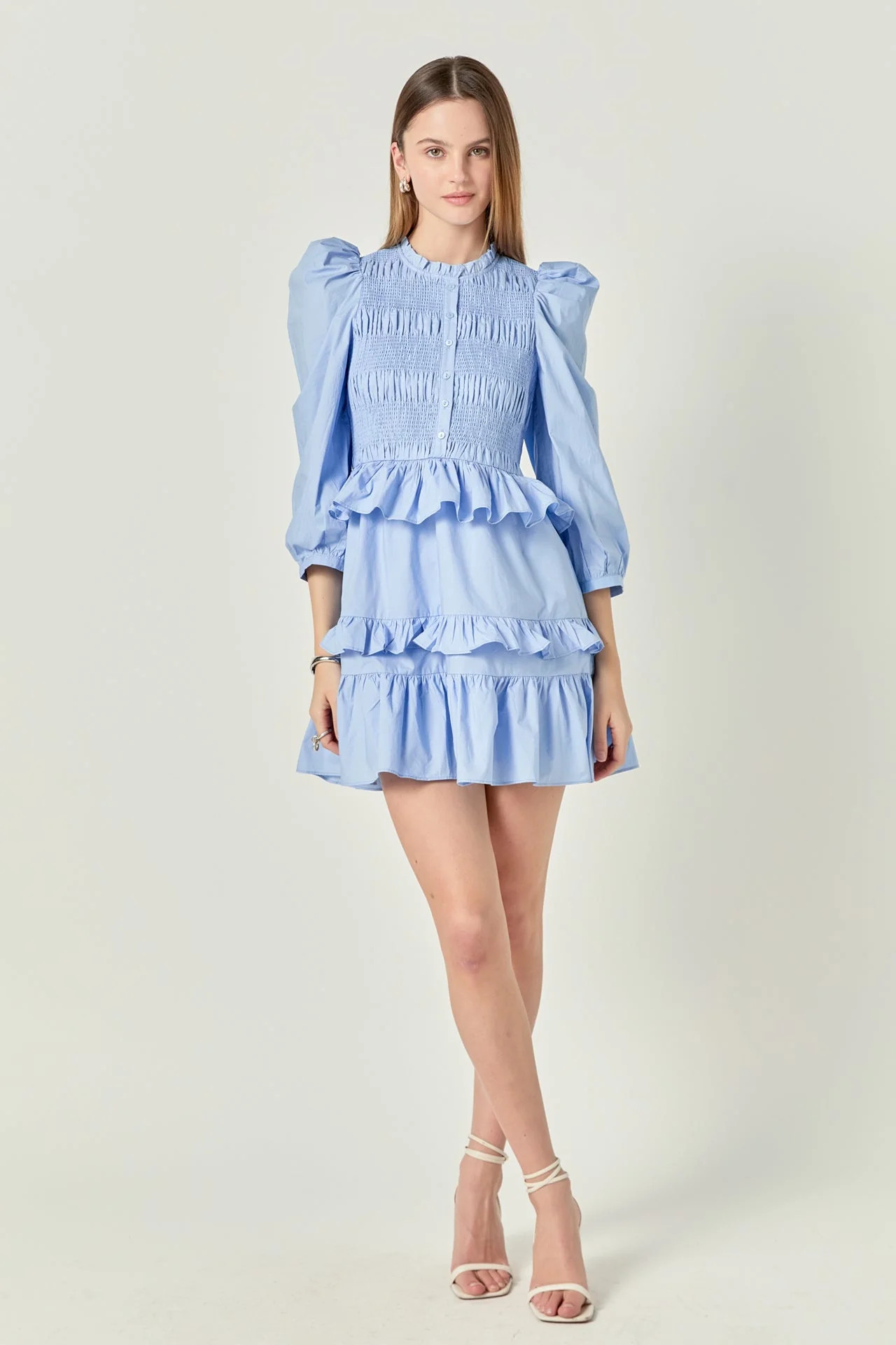 Smocking Detail Mini Dress | OBJECTRARE