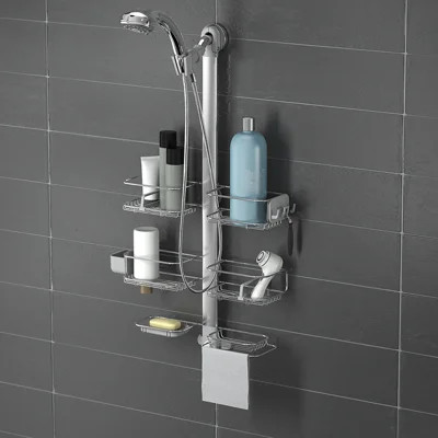 Simplehuman Adjustable Shower Caddy, Stainless Steel and Anodized Aluminum | Wayfair Professional