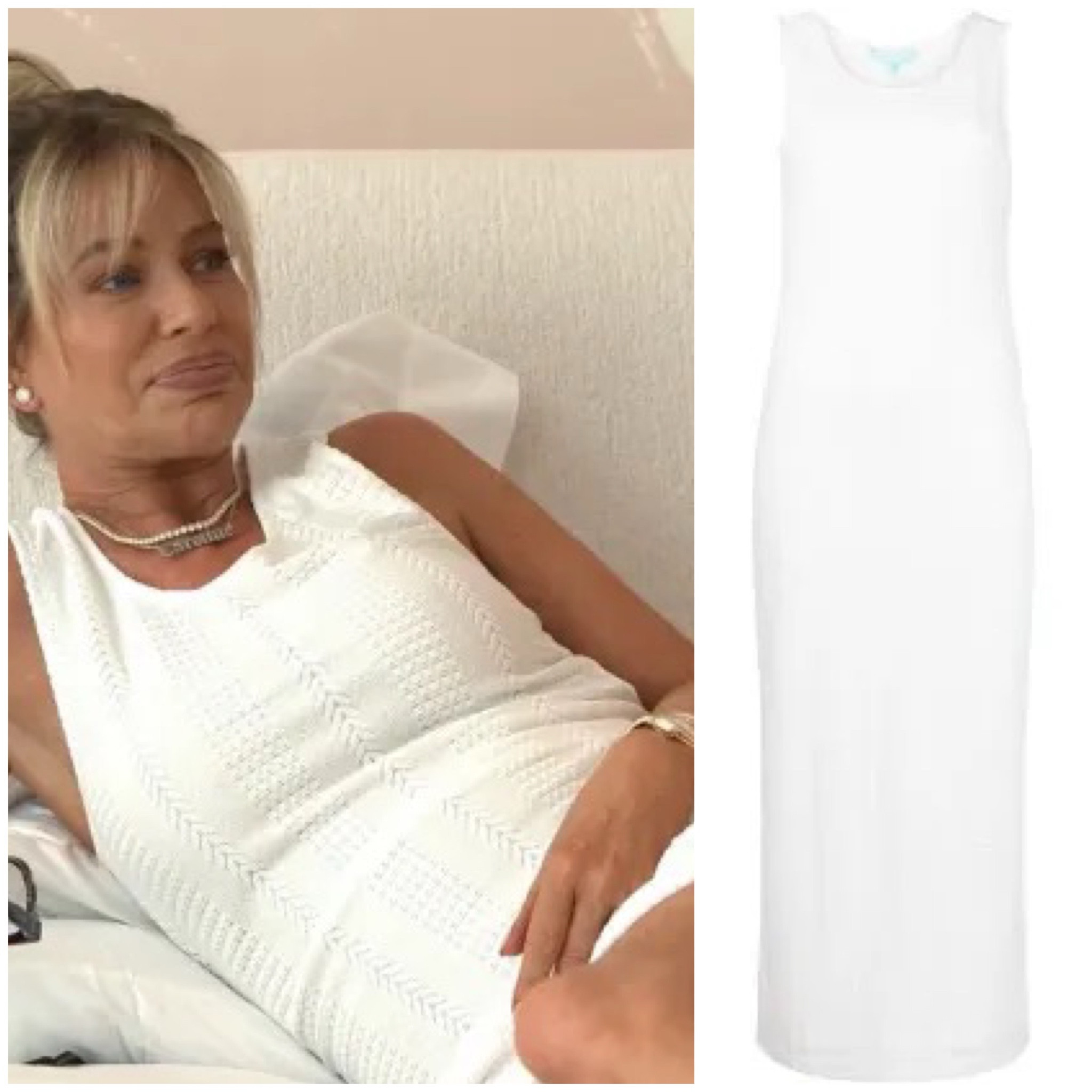 Caroline Stanbury’s White Knit Tank Dress 