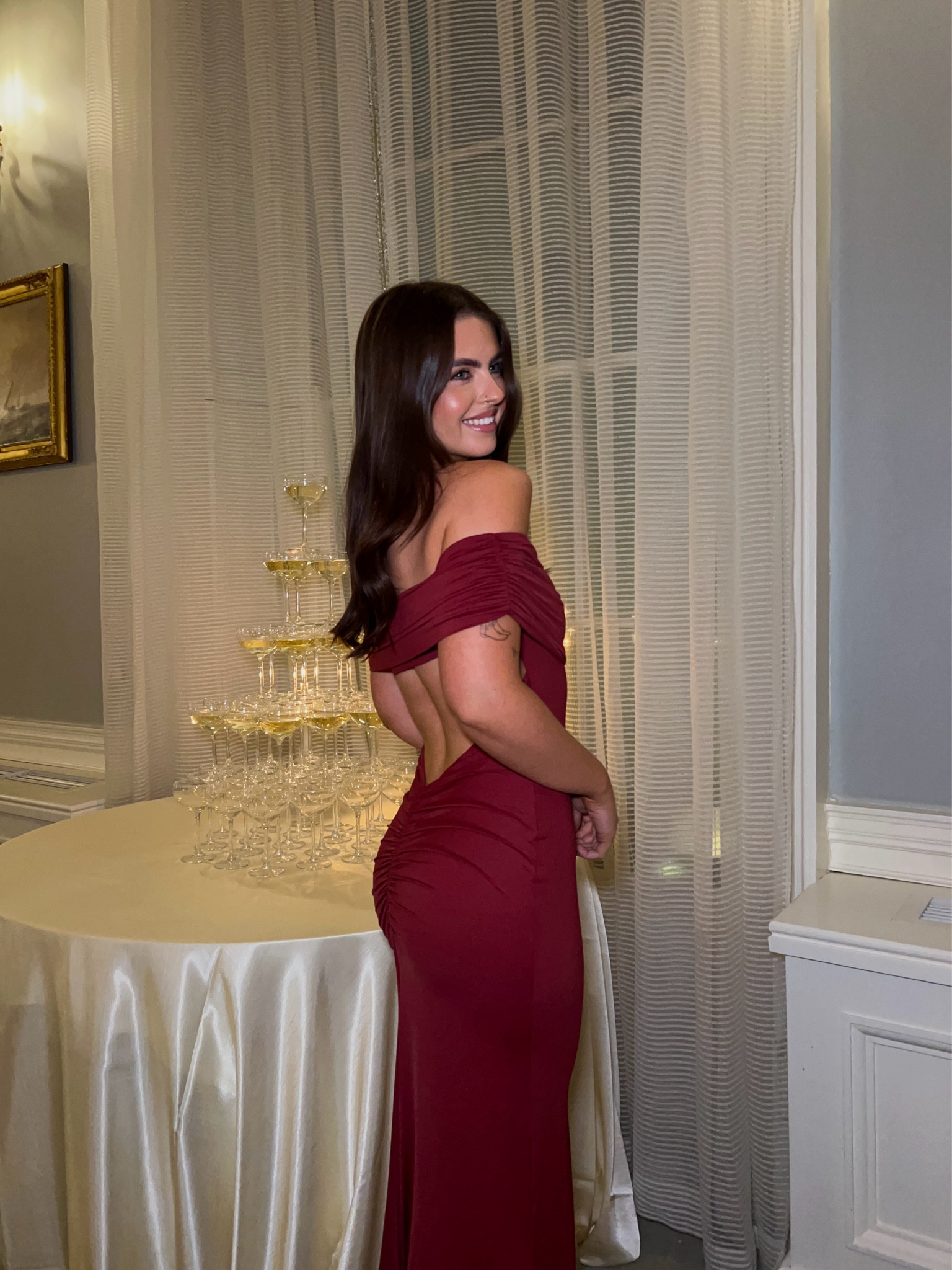 Burgundy Christmas party dress🥂💋✨ 

#LTKireland #LTKeurope #LTKwinter