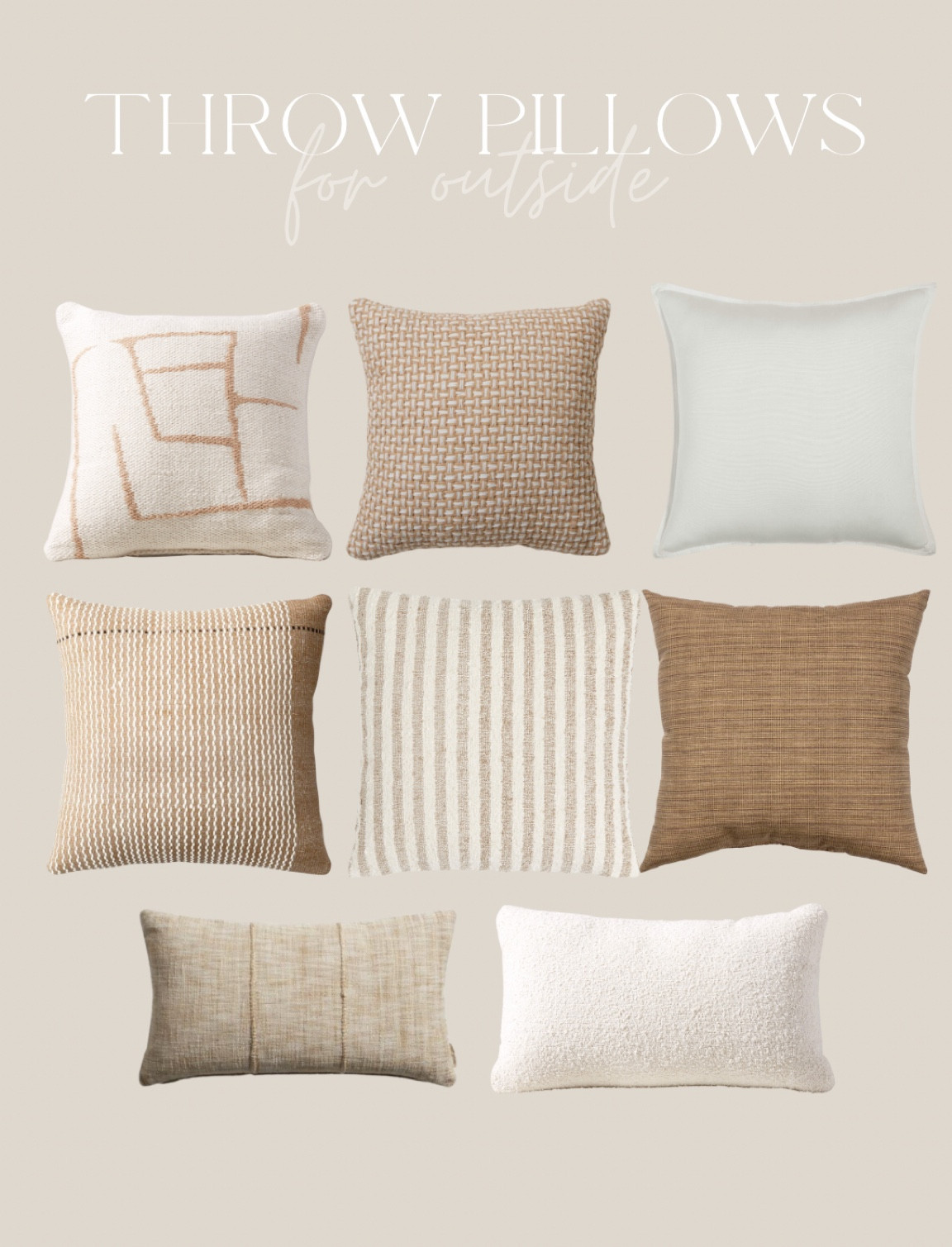 patio throw pillows 

#patiothrowpillows #throwpillows #pillows #patio #forthepatio #frontporch #outsidepillows #outdoorpillows #neutralpillows #ltkseasonal

#LTKFind #LTKhome #LTKsalealert