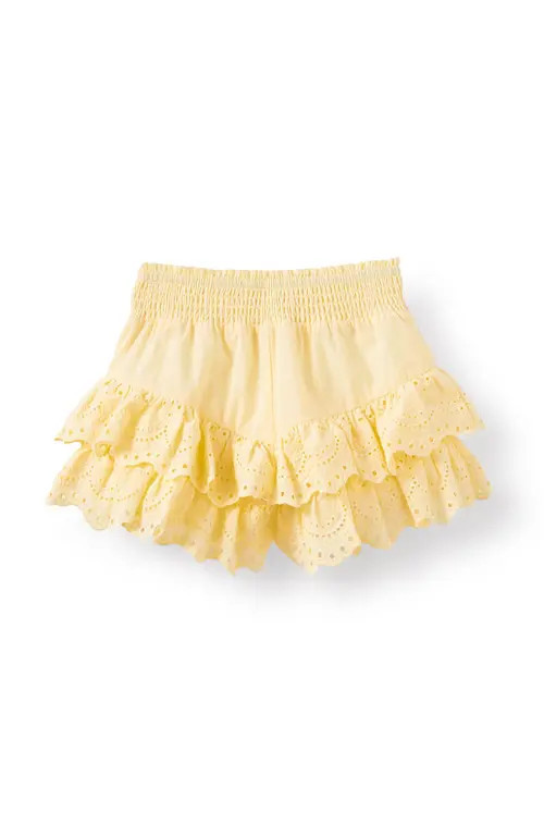 Cotton On Kids Kid's Belle Woven Frill Short in Lemon Squash at Nordstrom, Size 4T | Nordstrom