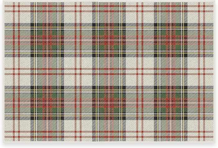 RUGGABLE Washable Plaid Area Rug – Dress Stewart Tartan White 2x3, Stain-Resistant, Non-Slip ... | Amazon (US)