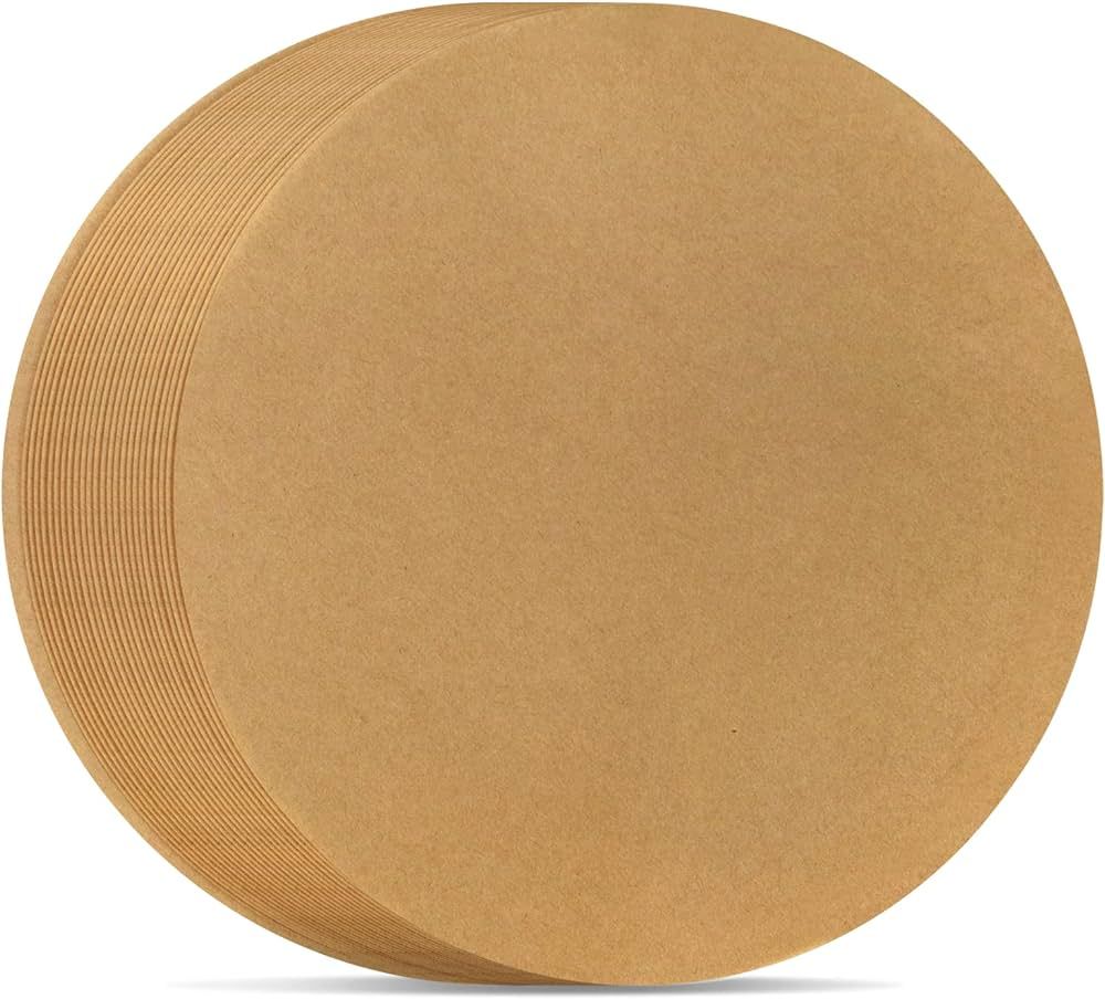DISSKNIC 9 Inch Parchment Paper Rounds, 100PCS Unbleached Round Parchment Paper 9 inch for Baking... | Amazon (US)
