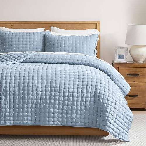 WDCOZY Twin Quit Size Bedding Sets with Pillow Sham, Lightweight Soft Bedspread Coverlet, Quilted... | Amazon (US)