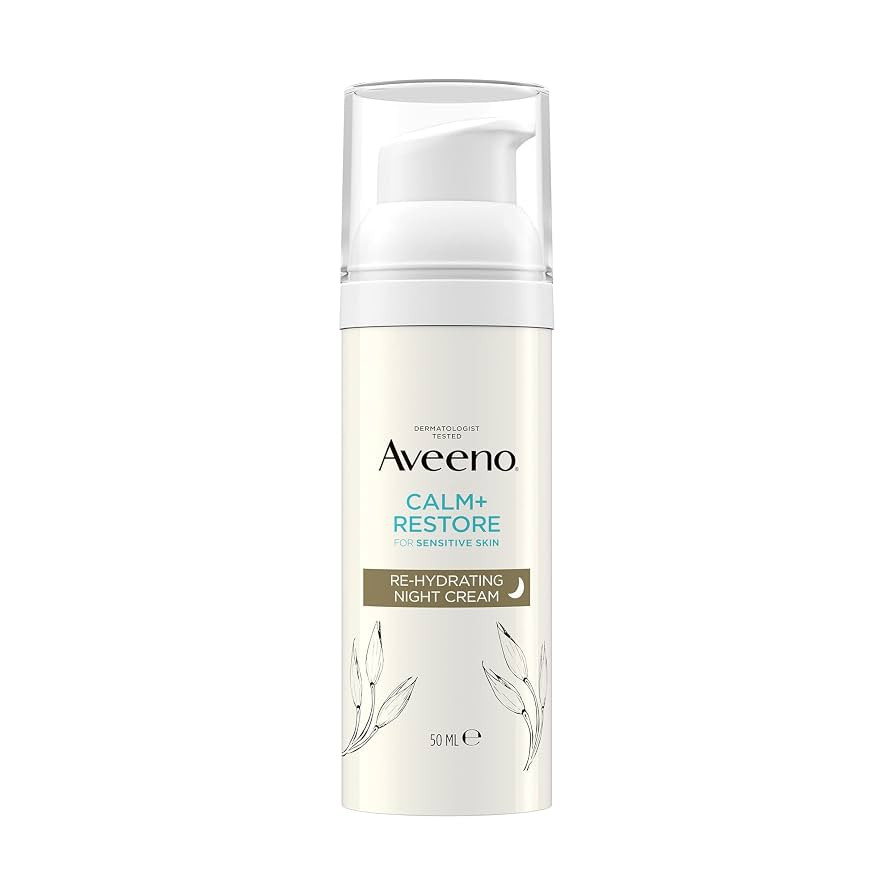 Aveeno CALM+RESTORE Re-Hydrating Night Cream (1 x 50ml), Fragrance-Free Face Care, Intensely Nour... | Amazon (UK)