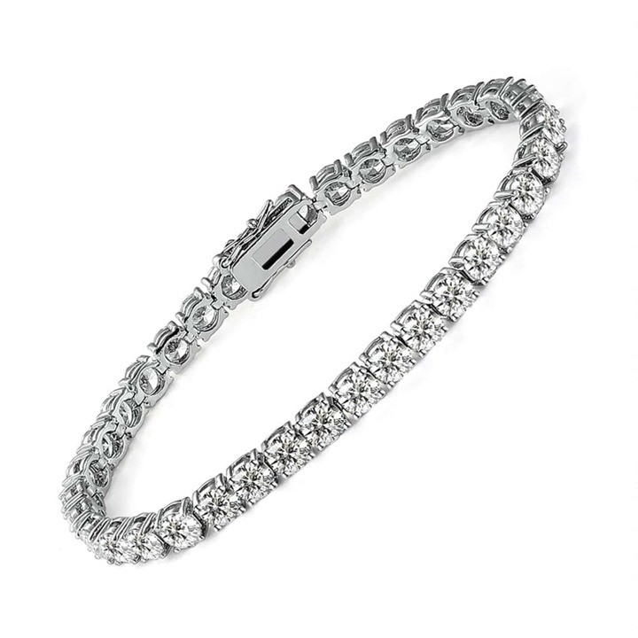 CZ Tennis Bracelet, 3MM Cubic Zirconia Charm Bracelet for Women Men | SHEIN