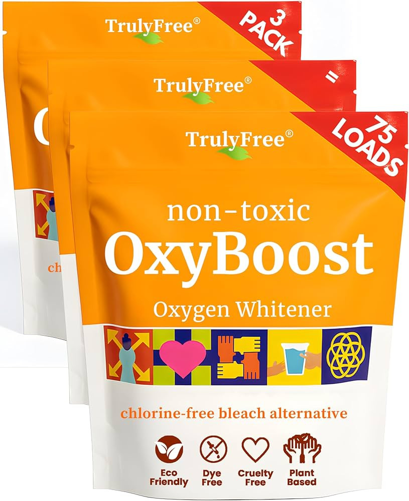 Truly Free OxyBoost - Oxygen Whitener & Clothes Stain Remover Laundry Detergent Powder with Sodiu... | Amazon (US)