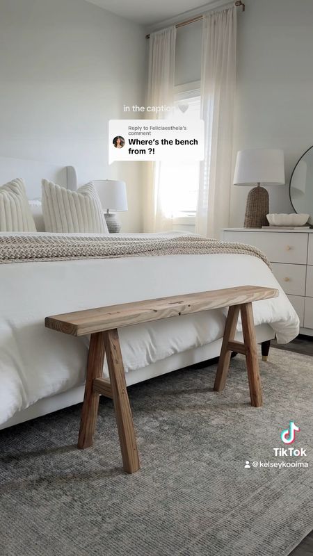 Linked our bedroom bench from Etsy, also similar options if it’s currently sold out! Our bench is 46 inches long and we have a king bed for reference.

#LTKhome #LTKfindsunder100 #LTKsalealert