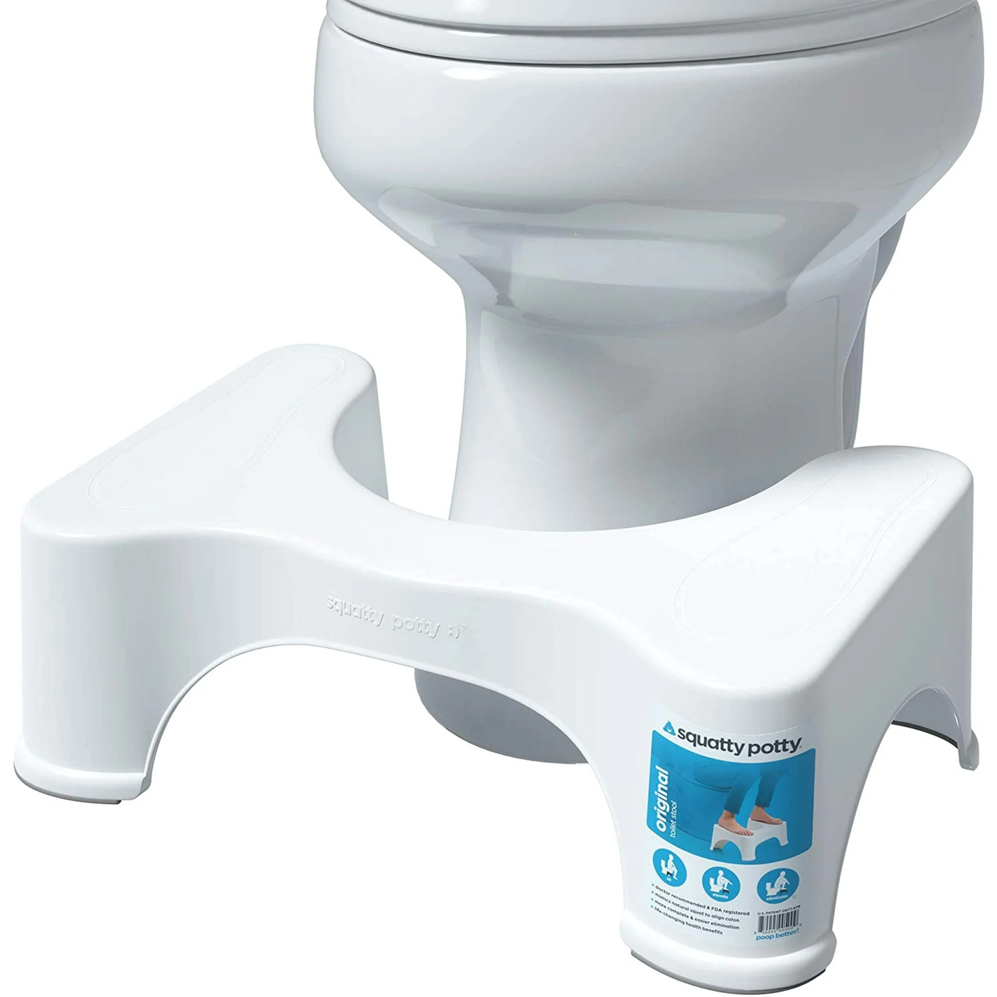 Squatty Potty The Original Bathroom Toilet Stool, 7 Inch height, White - Walmart.com | Walmart (US)