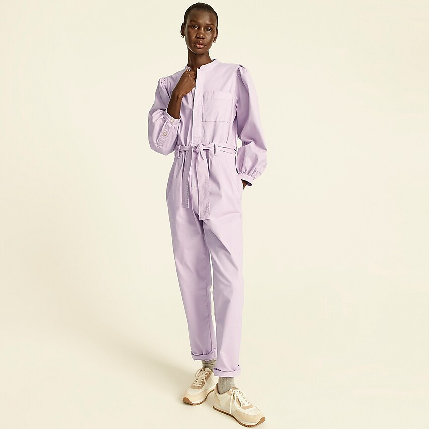 Puff-sleeve chino jumpsuit | J. Crew US